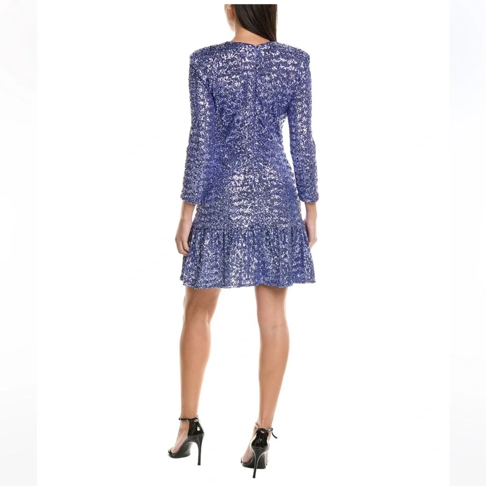 SHOSHANNA - Serena Glitter Mini Dress - Periwinkle- size 8 - Immaculate - Picture 3 of 16